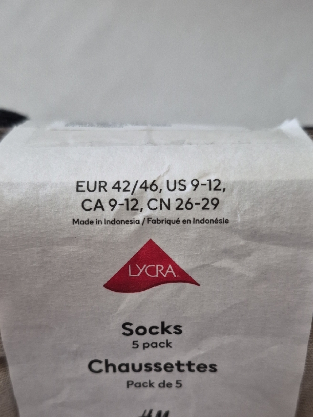 H&M Black and Brown Casual Crew Socks 5 Pack US 9-12 - Picture 5 of 8